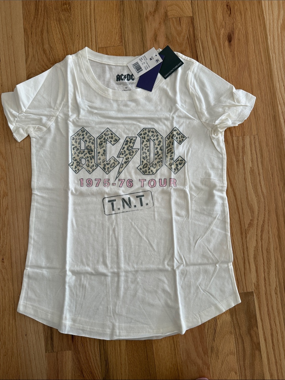 AC/DC Short-Sleeve Leopard Logo Tour Tee